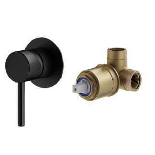 Смеситель для душа Plumberia Selection IXO черный матовый, KITXO1135NO