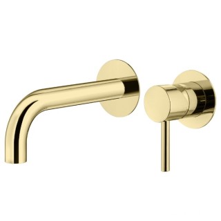 Смеситель для раковины Plumberia IXO золото 24К, KITXO1135OR250