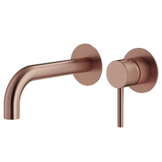 Смеситель Plumberia IXO в медном цвете для раковины, KITXO1135RS250