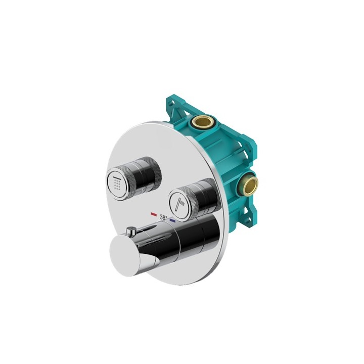 Смеситель Plumberia Selection PSBOX термостат хром, KITPSB1902CR