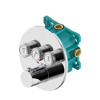 Plumberia Selection PSBOX Смеситель для душа с термостатом на 3 выхода хром