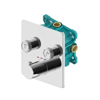 Plumberia Selection PSBOX Смеситель для душа с термостатом на 2 выхода хром