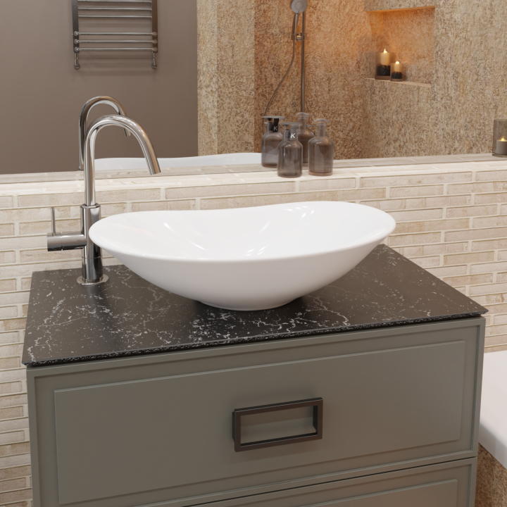 Раковина Charus Volterra 36x63 см белый глянцевый, 700-059W