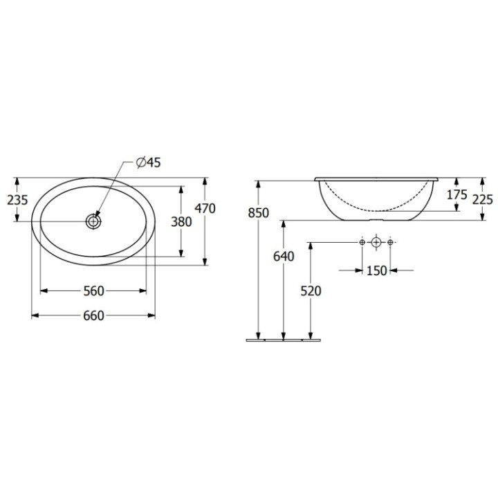 Раковина Villeroy&Boch 66x47 см альпийский белый, 4A6300R1