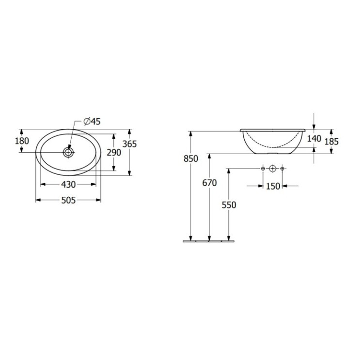 Раковина Villeroy&Boch Loop&Friends 50.5 см, 4A610001