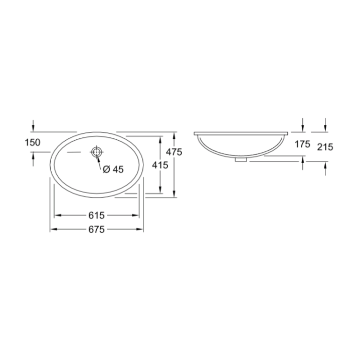 Раковина Villeroy&Boch Evana 61.5 см альпийский белый, 61440001