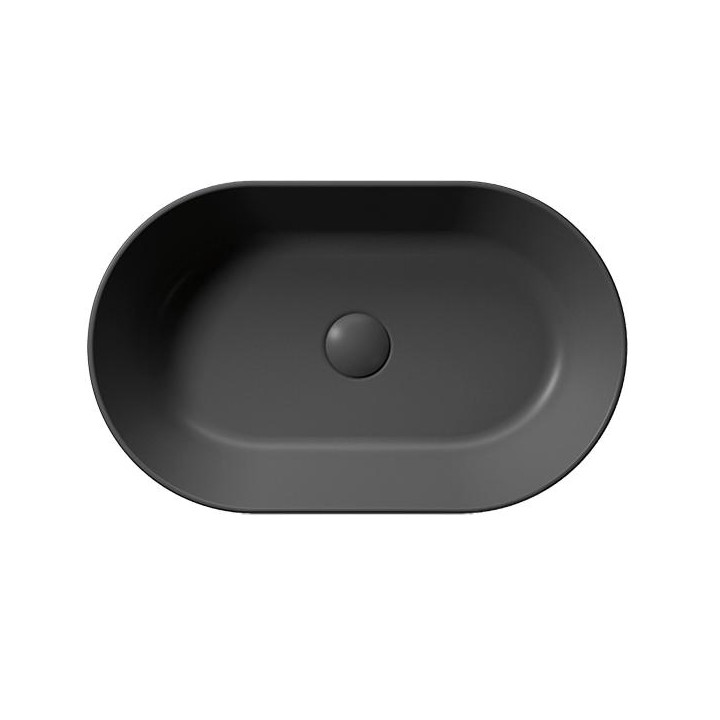 GSI Kube X Раковина овальная 60x37 черная, 945826