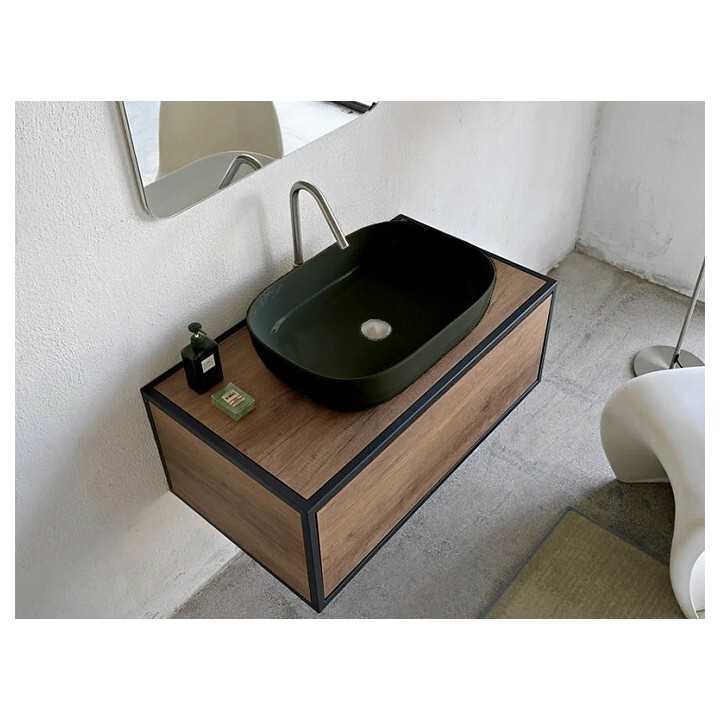 Раковина Scarabeo Glam 56 см - черная накладная, 180437BK