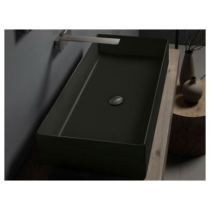 Раковина Scarabeo 80x40 см черная Teorema 2.0, 510237BK