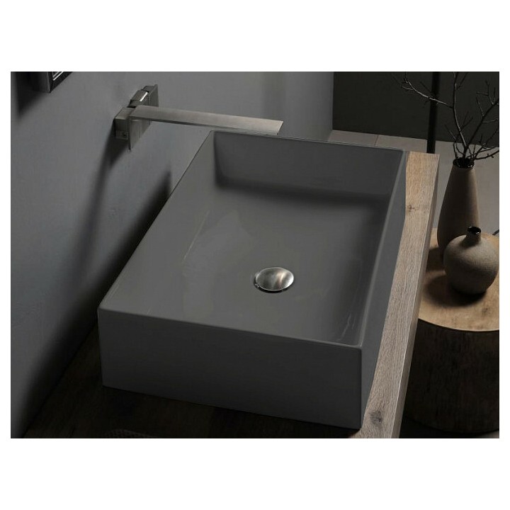 Раковина Scarabeo Teorema 2.0 60x40 см черная, 510137BK