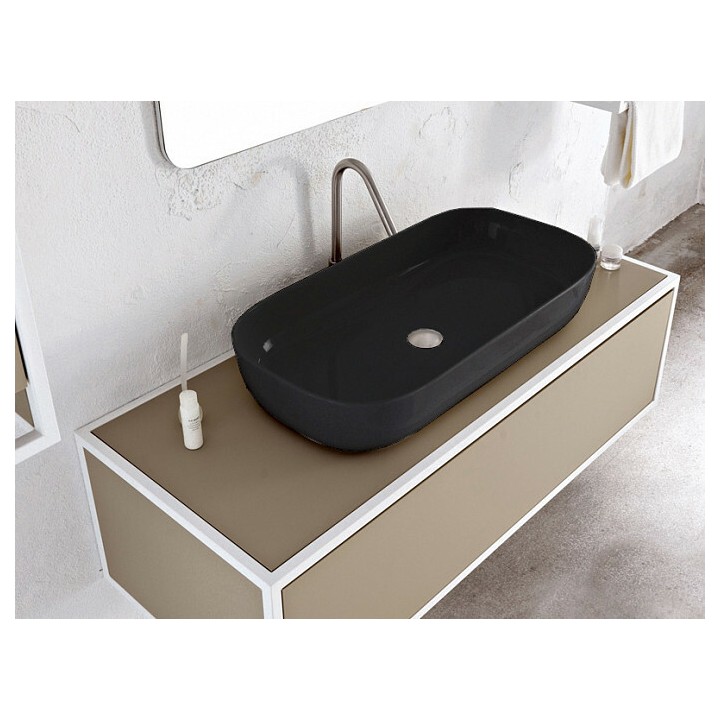 Раковина Scarabeo Glam 76 см ардезия мат, 180349BK