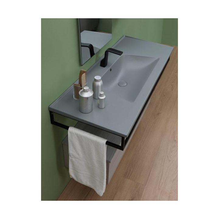 Раковина Flaminia Bloom 122x51.5 Carbone, BM120LCAR