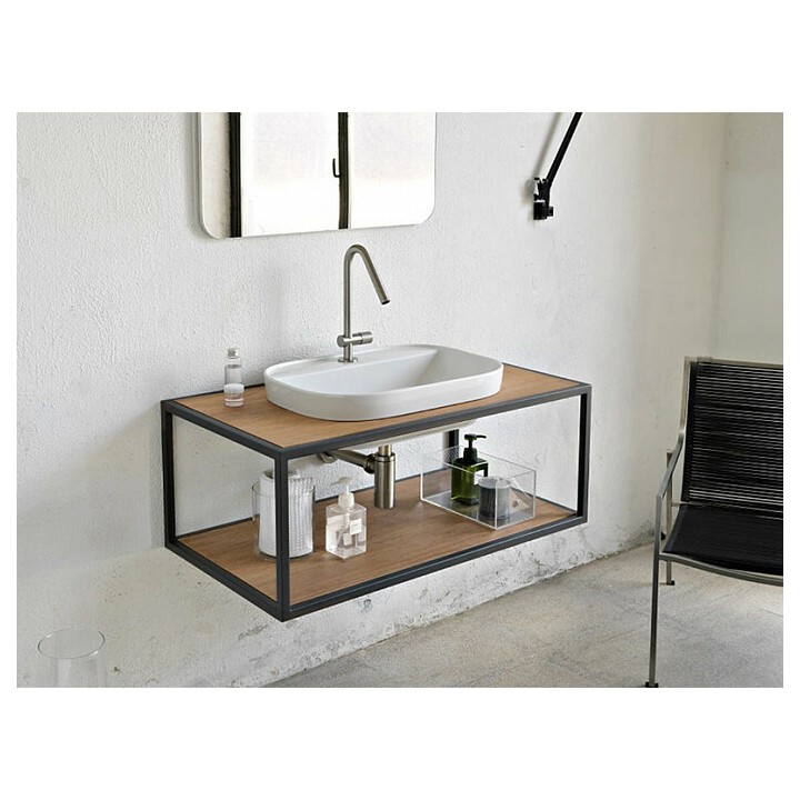 Раковина встраиваемая Scarabeo Glam 56x39 см, 180549BK