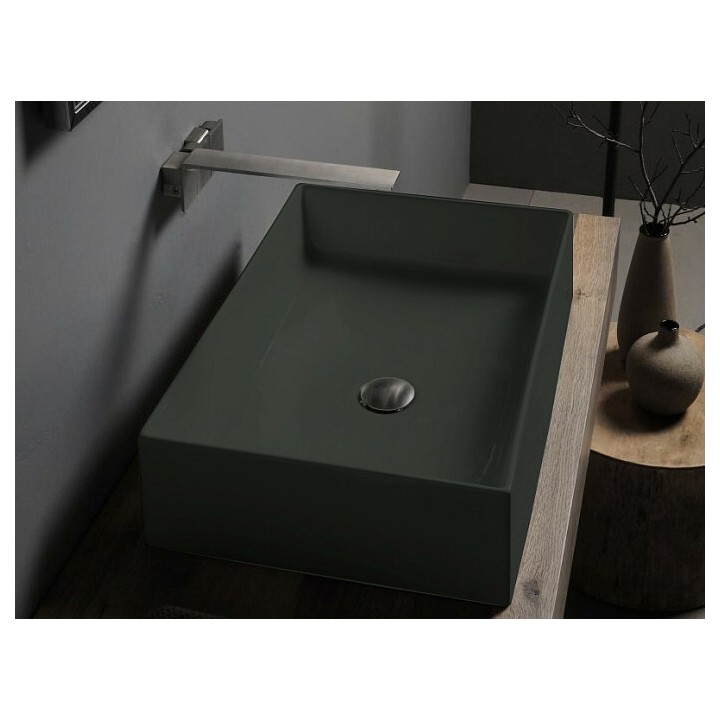 Раковина Scarabeo Teorema 2.0 60x40 см ардезия, 510149BK