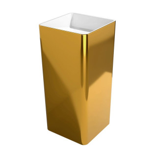 Flaminia Monowash Раковина квадратная 40x40 Bianco/Oro