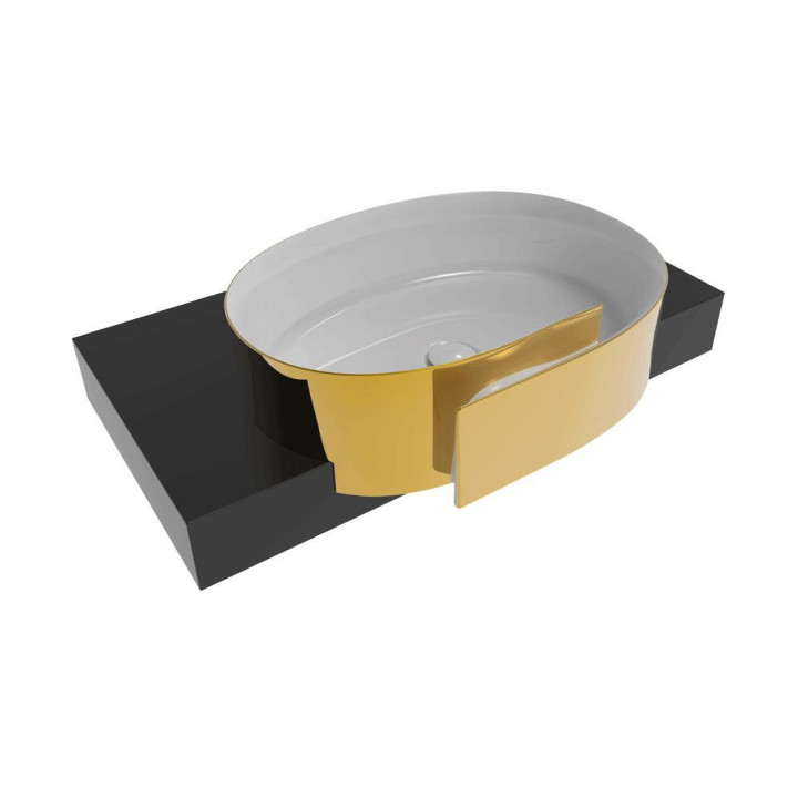 Раковина Flaminia Roll 56x42 Bianco/Oro, RL56SOR