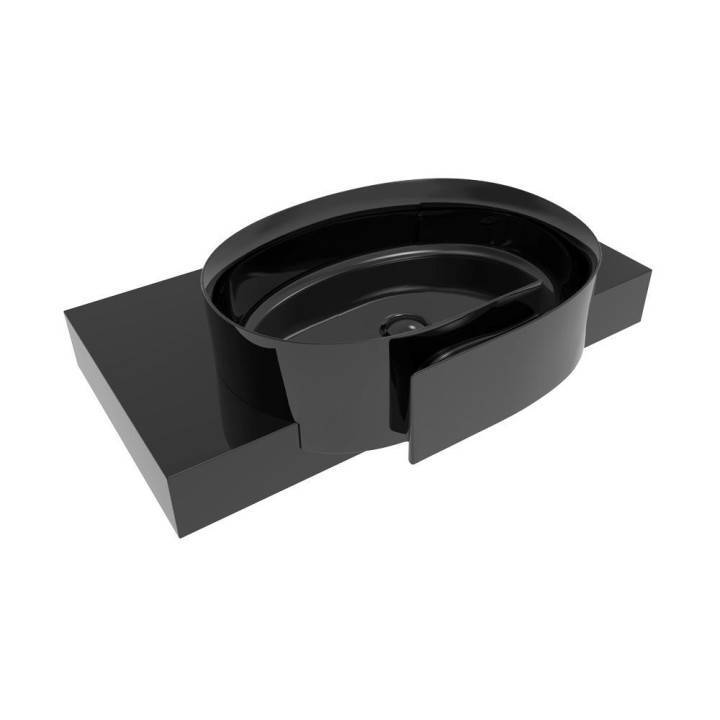 Раковина Flaminia Roll Nero 56x42 см, RL56SNER