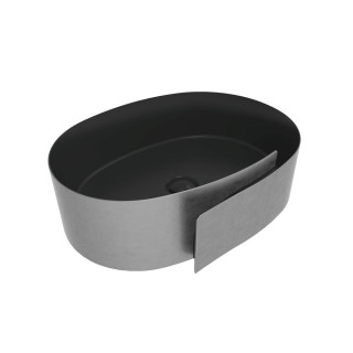 Раковина Flaminia Roll 56x42 Silver Black, RL56LSCP