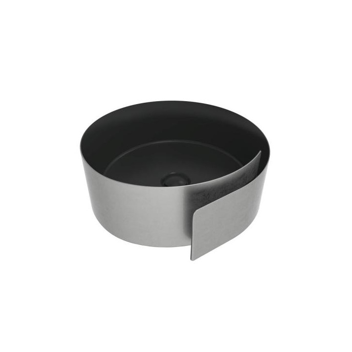 Раковина Flaminia Roll 44 см Silver Black, RL44LSCP