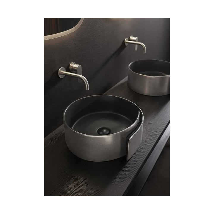 Раковина Flaminia Roll 44 см Silver Black, RL44LSCP