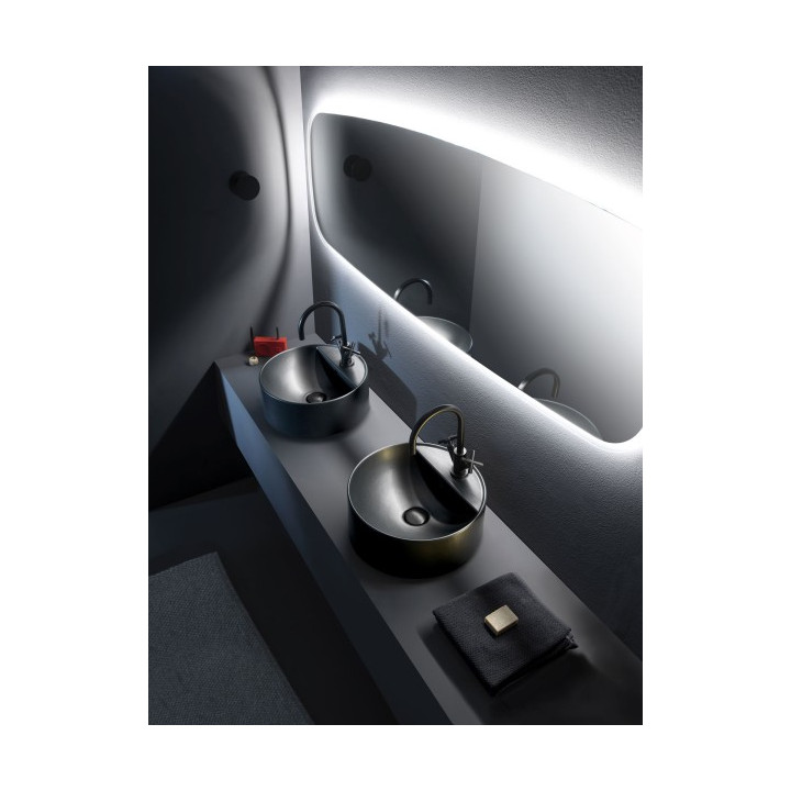 Раковина Flaminia Twin 42x42 Carbone, TW42ACAR