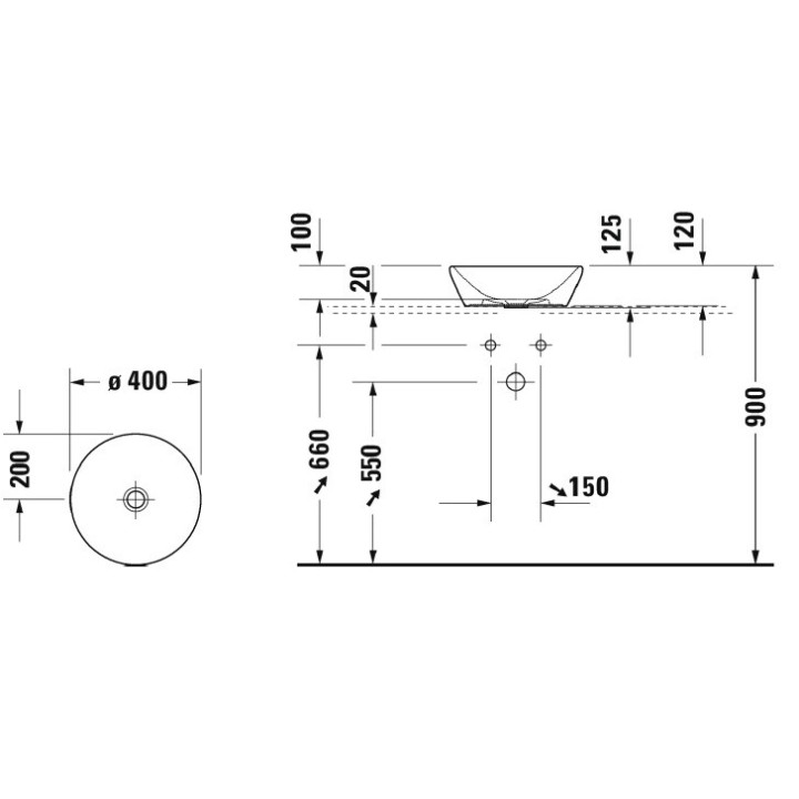 Раковина Duravit D-Neo 40x40 см антрацит, 2371401370