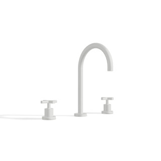 Treemme Line Смеситель для раковины на 3 отверстия Matt White