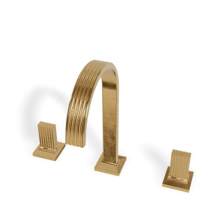 Treemme Kea Смеситель для раковины на 3 отверстия Brushed Gold