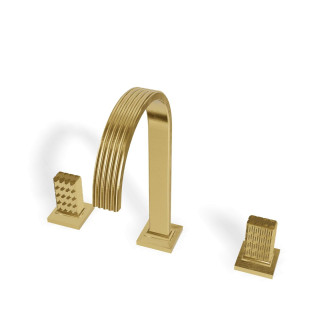 Treemme Kea Смеситель для раковины на 3 отверстия Brushed Brass