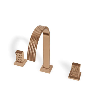 Treemme Kea Смеситель для раковины на 3 отверстия Brushed Rose Gold