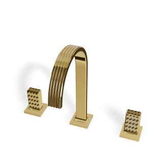 Treemme Kea Смеситель для раковины на 3 отверстия 24k Gold