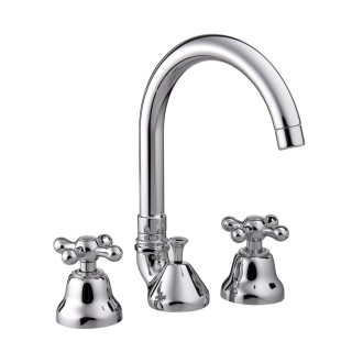 Treemme Romantica Смеситель для раковины на 3 отверстия Chrome