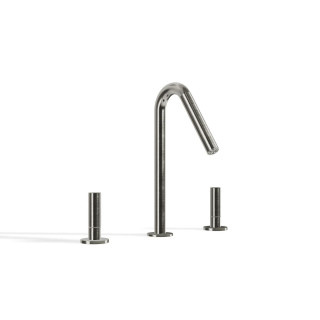 Treemme 22mm Смеситель для раковины на 3 отверстия Brushed Stainless Steel