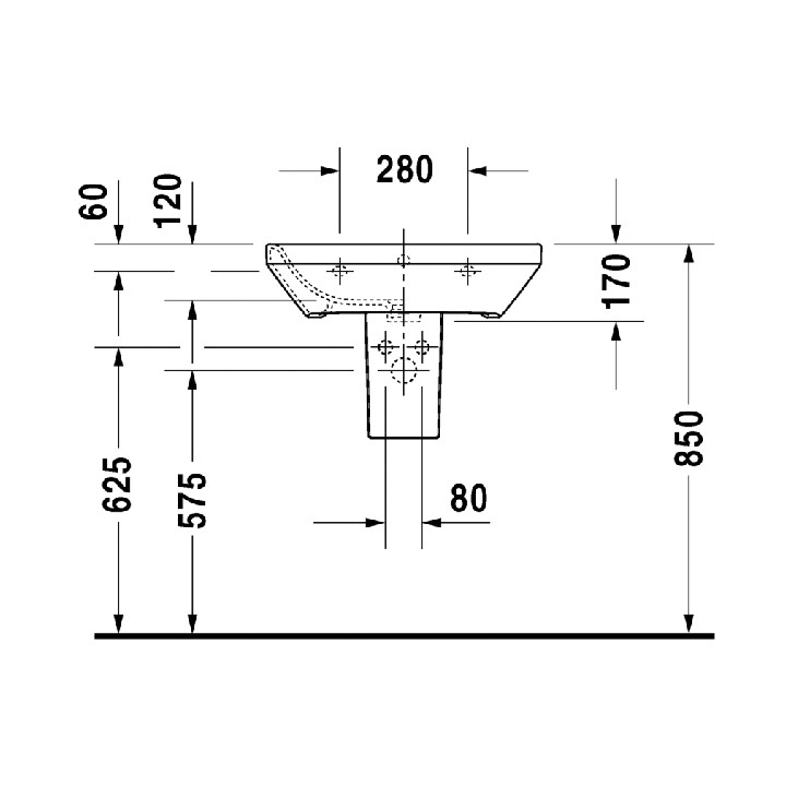 Раковина Duravit Durastyle 60 см - белый глянец, 2319600000
