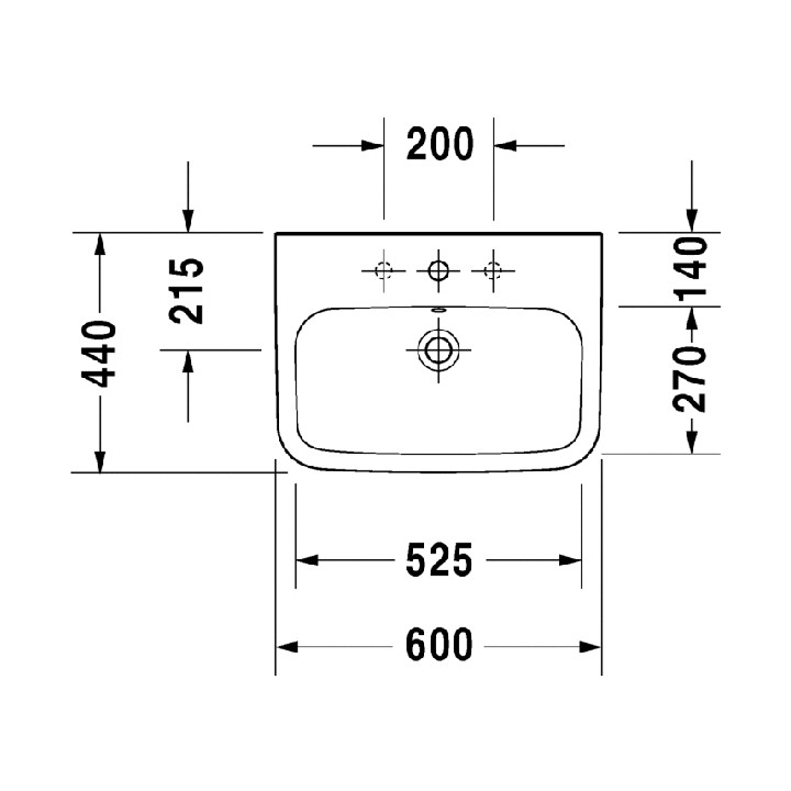 Раковина Duravit Durastyle 60 см - белый глянец, 2319600000