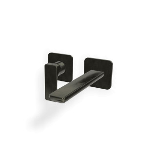 Treemme Hask Смеситель для раковины на 2 отверстия Brushed Black Chrome