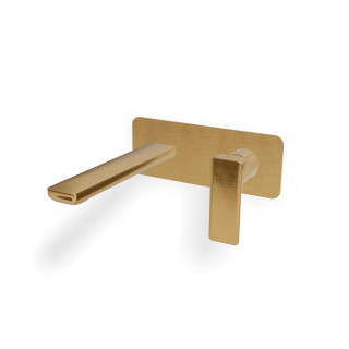 Treemme Hask Смеситель для раковины на 2 отверстия Brushed Gold