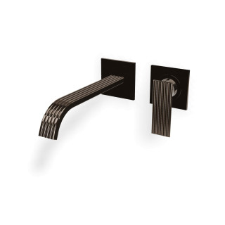 Treemme IOS Смеситель для раковины на 2 отверстия Polished Black Chrome