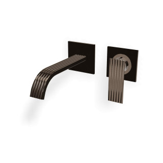 Treemme IOS Смеситель для раковины на 2 отверстия Polished Black Chrome