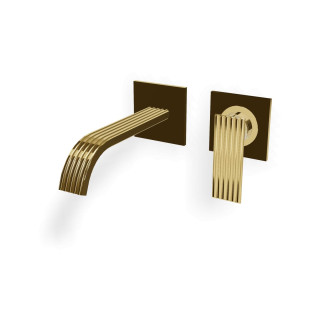 Treemme IOS Смеситель для раковины на 2 отверстия 24k Gold