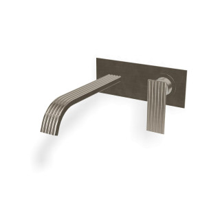 Treemme IOS Смеситель для раковины на 2 отверстия Brushed Nickel