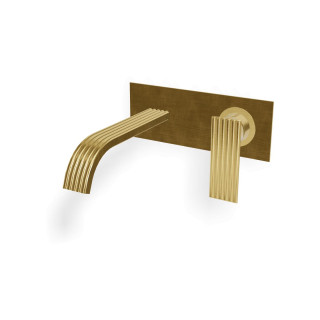 Treemme IOS Смеситель для раковины на 2 отверстия Brushed Brass