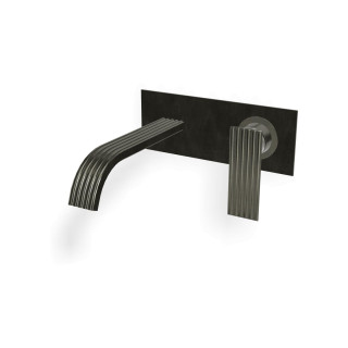 Treemme IOS Смеситель для раковины на 2 отверстия Brushed Black Chrome