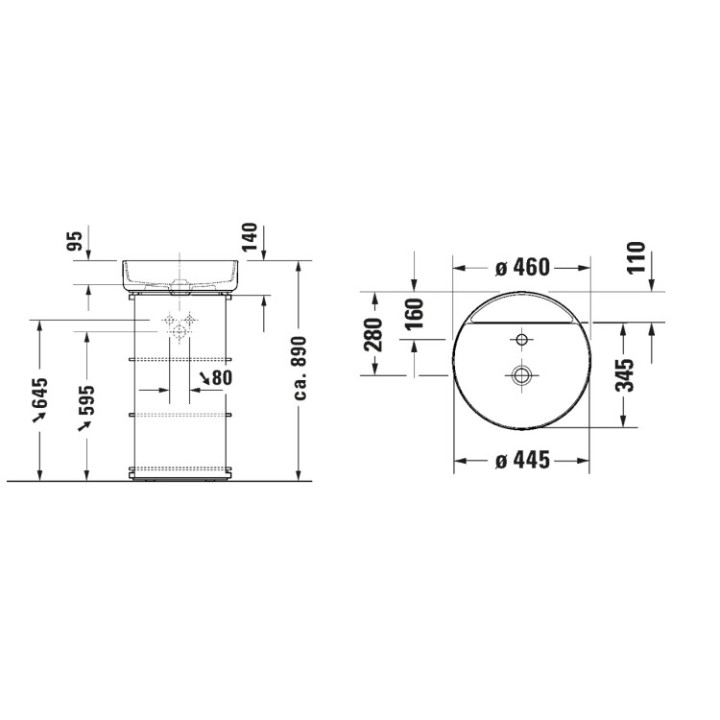 Раковина Duravit Bento Starck Box 46 см - купить онлайн, 2380463041