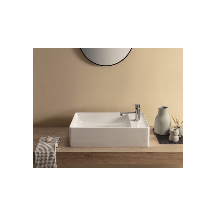 Раковина Globo T-Edge 55x35 см белый глянец, TE055BI