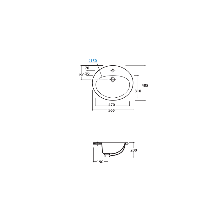 Раковина Globo Minori 56x48.5 см белая глянцевая, VA017BI