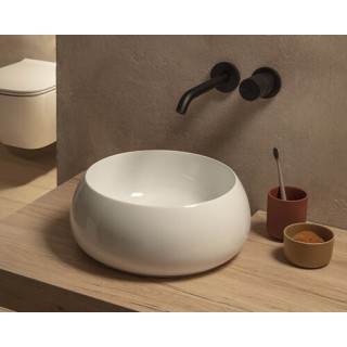 Globo T-Edge Раковина накладная 35x35x14 см белый глянцевый Ceraslide – Bataform