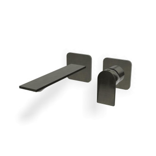 Treemme RAN Смеситель для раковины, длина излива 21.5 см Brushed Black Chrome