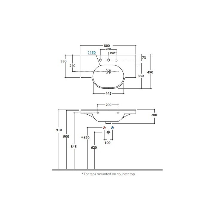 Раковина Globo Mode 80 см – белый глянец, ME080BI
