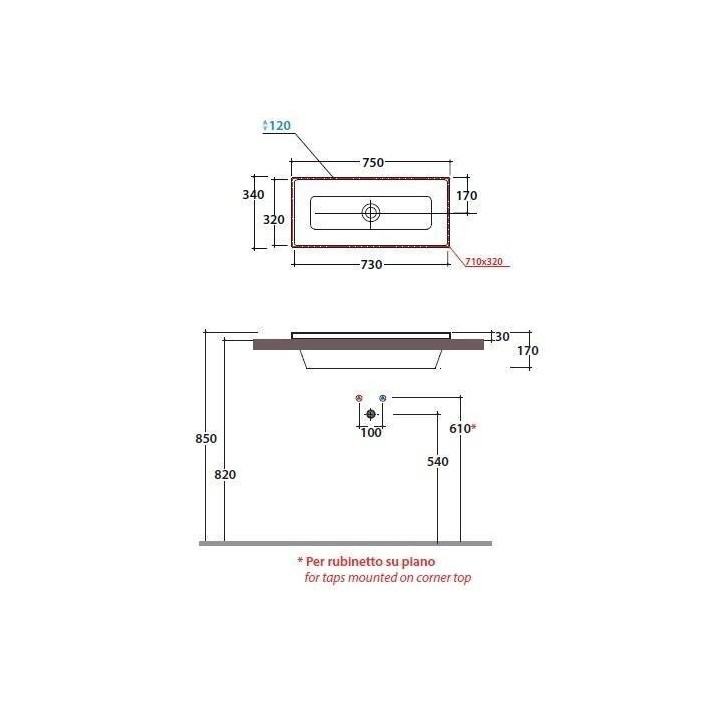 Раковина Globo Stockholm 75 см - белая глянцевая, FO075BI